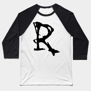 Dark and Gritty letter R from the alphabet Baseball T-Shirt